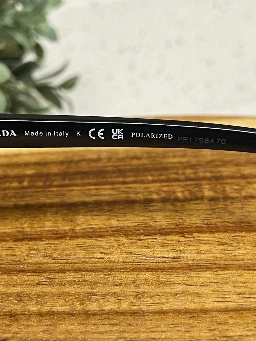 Prada Black Polarized Sunglasses Temple Arm